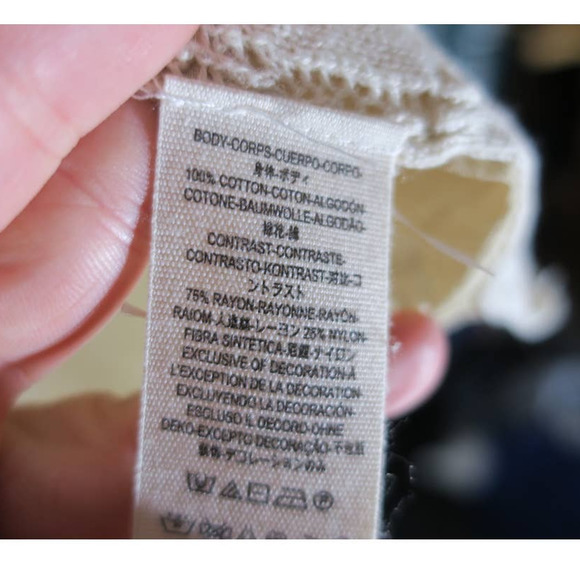 Free People Stargazing Oversized Cotton Embroidered Crochet V-Neck Sweater - Picture 8 of 11